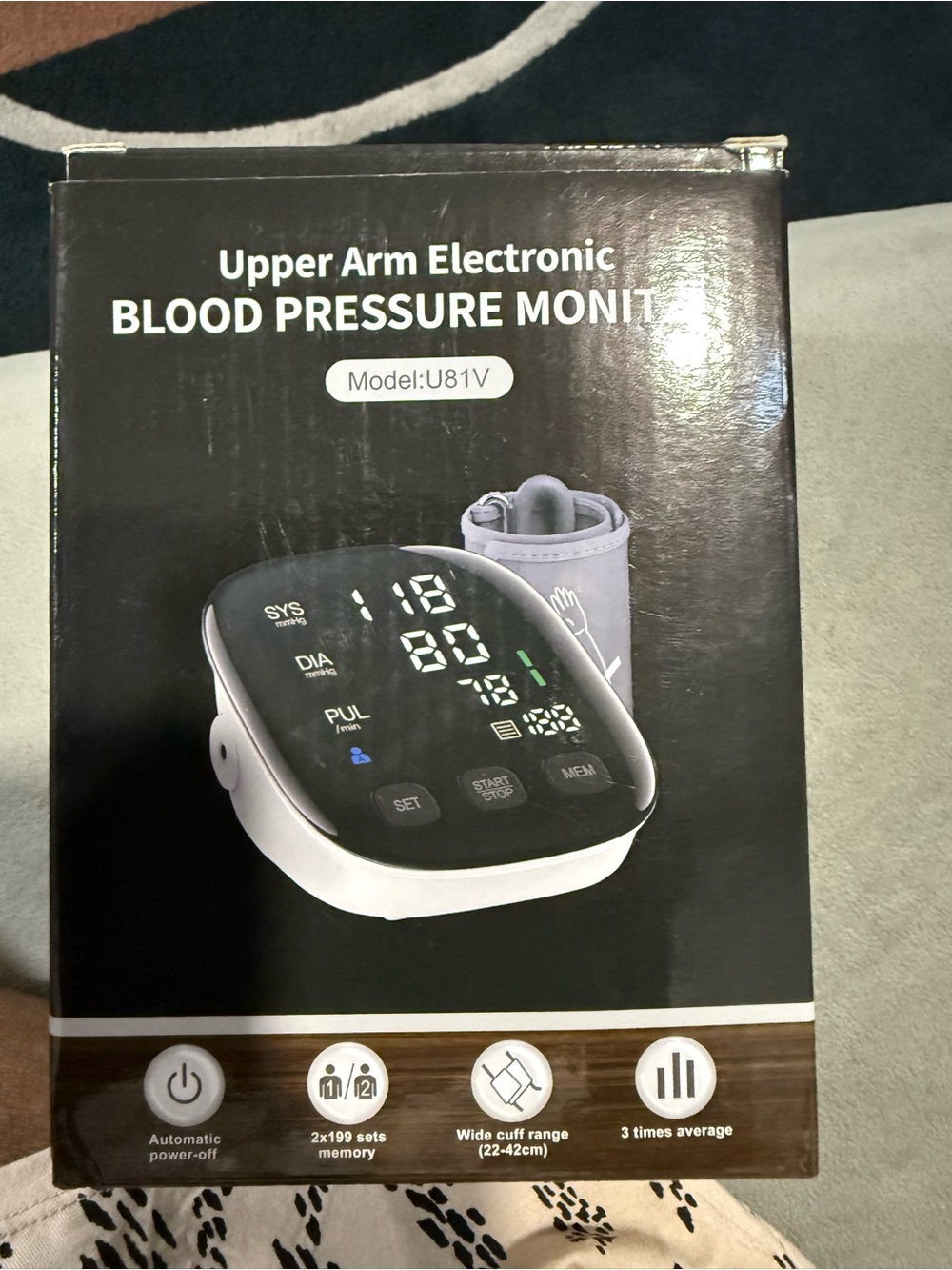 Digital Upper-Arm Blood Pressure Monitor - White
